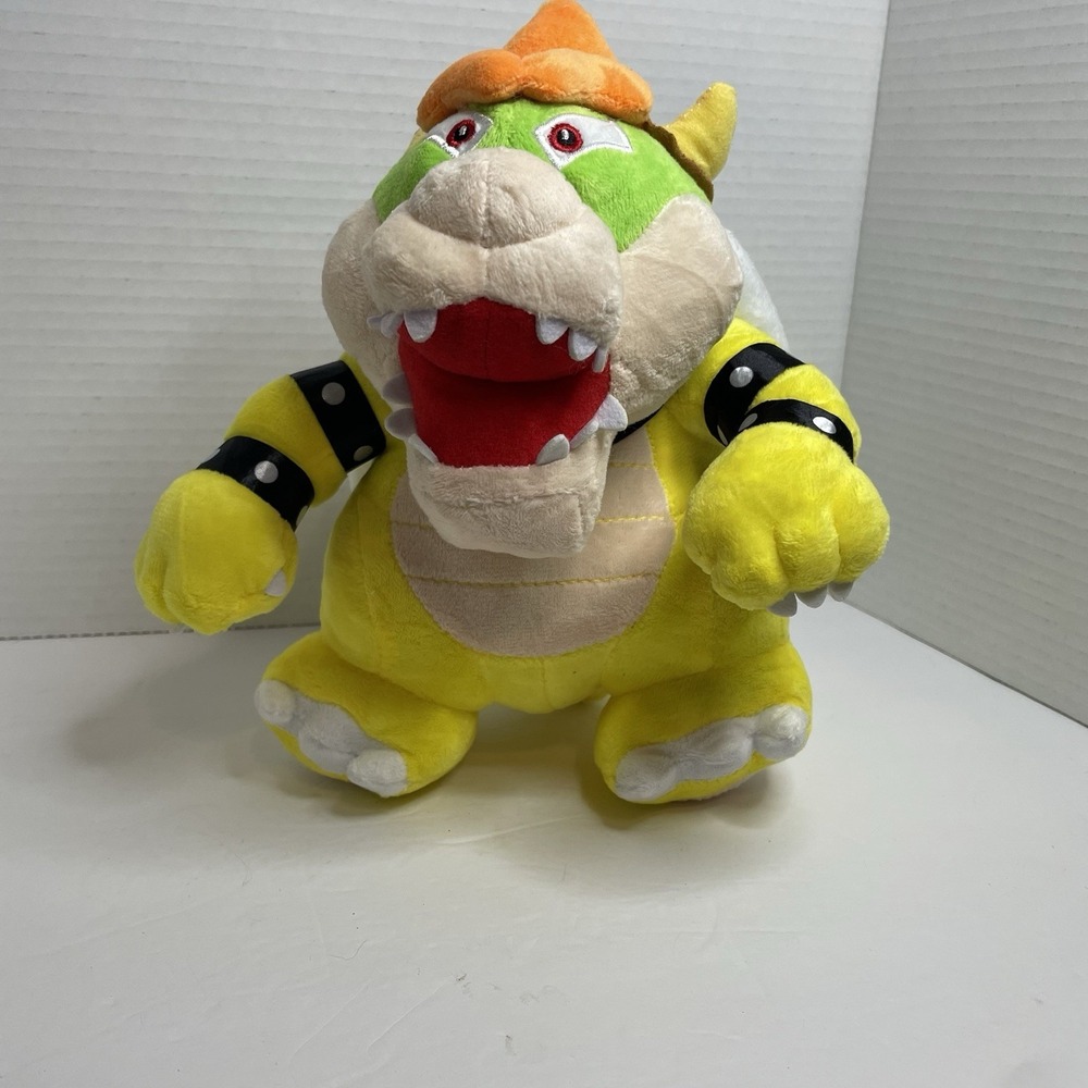 Nintendo Sanei Super Mario HTF King Bowser Stuffed Animal Plush Toy  9"